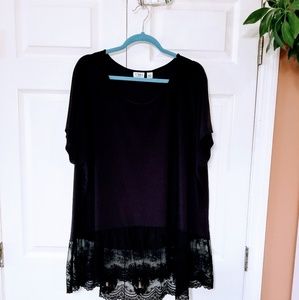 Cato Woman black lace blouse